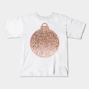 Rose gold Christmas bauble III Kids T-Shirt